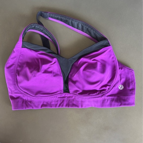 Lululemon Ta Ta Tamer II Tender Violet & Black 32DD Sports Bra - Picture 6 of 6